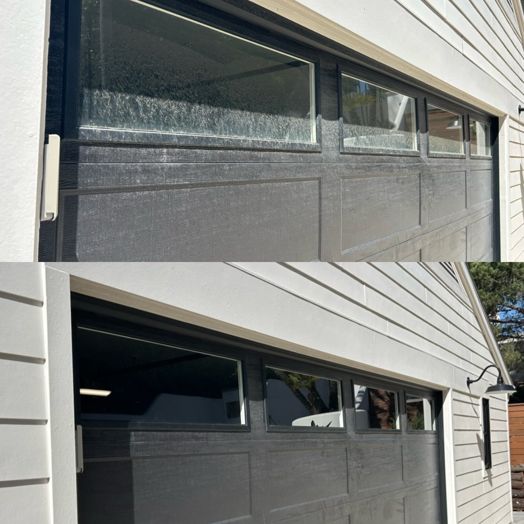 Post-construction exterior cleaning on San Diego home